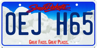 SD license plate 0EJH65