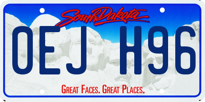 SD license plate 0EJH96