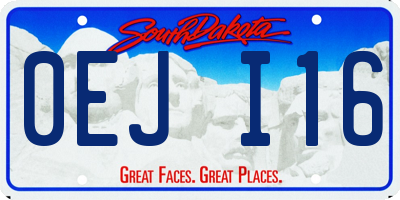 SD license plate 0EJI16