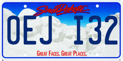 SD license plate 0EJI32