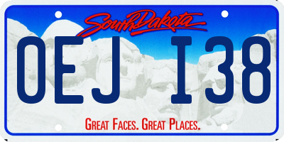 SD license plate 0EJI38