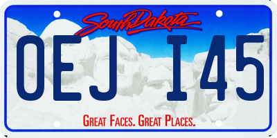 SD license plate 0EJI45