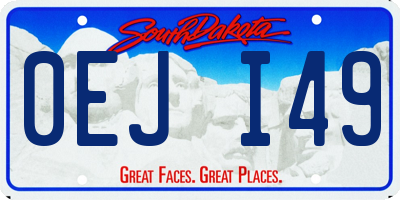 SD license plate 0EJI49
