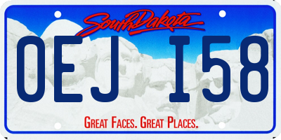 SD license plate 0EJI58