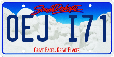 SD license plate 0EJI71