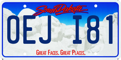 SD license plate 0EJI81