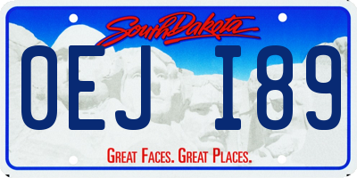 SD license plate 0EJI89