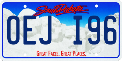 SD license plate 0EJI96