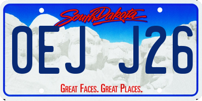 SD license plate 0EJJ26