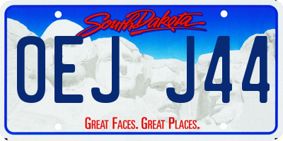 SD license plate 0EJJ44