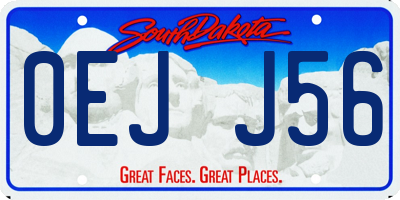 SD license plate 0EJJ56