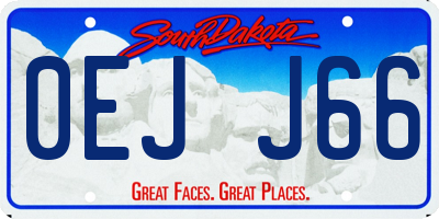 SD license plate 0EJJ66