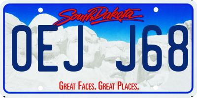 SD license plate 0EJJ68