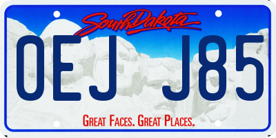 SD license plate 0EJJ85