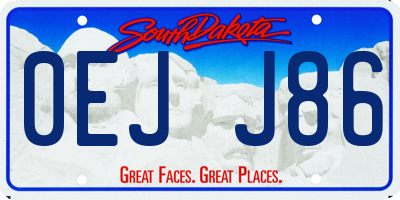 SD license plate 0EJJ86