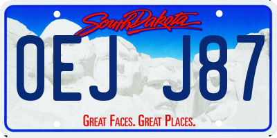 SD license plate 0EJJ87