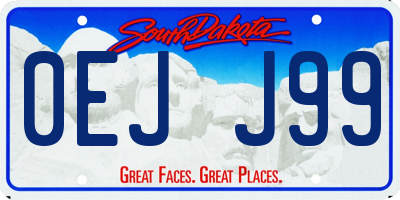 SD license plate 0EJJ99