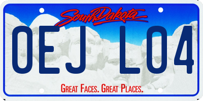 SD license plate 0EJL04