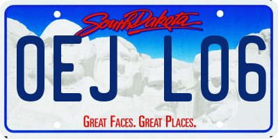 SD license plate 0EJL06