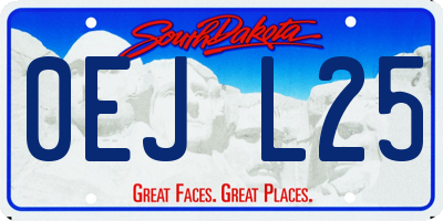 SD license plate 0EJL25