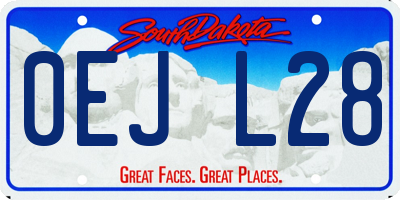 SD license plate 0EJL28