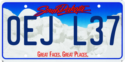 SD license plate 0EJL37