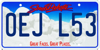 SD license plate 0EJL53