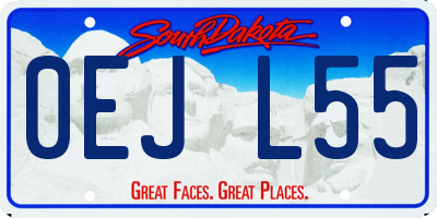 SD license plate 0EJL55