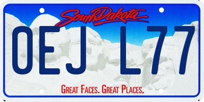 SD license plate 0EJL77