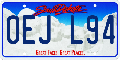 SD license plate 0EJL94