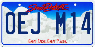 SD license plate 0EJM14