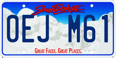 SD license plate 0EJM61