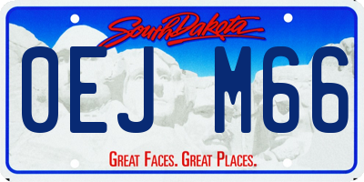 SD license plate 0EJM66
