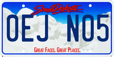 SD license plate 0EJN05