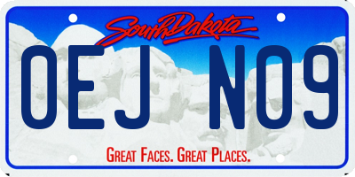 SD license plate 0EJN09