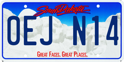 SD license plate 0EJN14