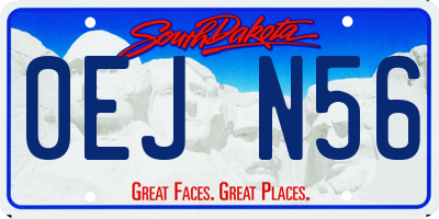 SD license plate 0EJN56