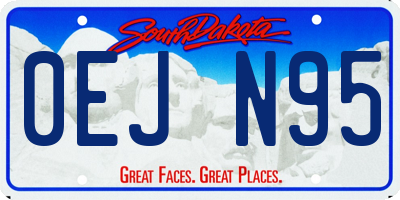 SD license plate 0EJN95
