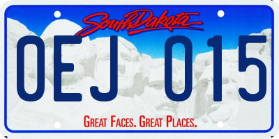 SD license plate 0EJO15
