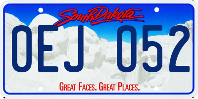 SD license plate 0EJO52