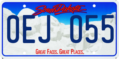 SD license plate 0EJO55