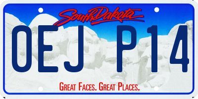 SD license plate 0EJP14