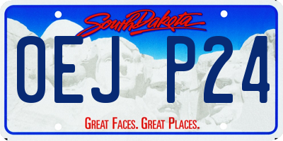SD license plate 0EJP24