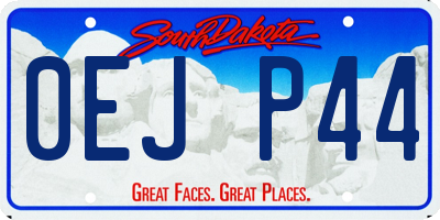 SD license plate 0EJP44