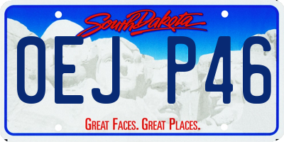 SD license plate 0EJP46