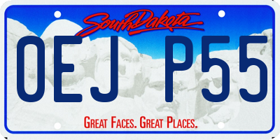 SD license plate 0EJP55