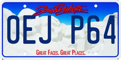 SD license plate 0EJP64