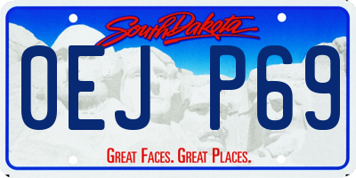 SD license plate 0EJP69