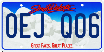 SD license plate 0EJQ06