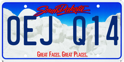 SD license plate 0EJQ14